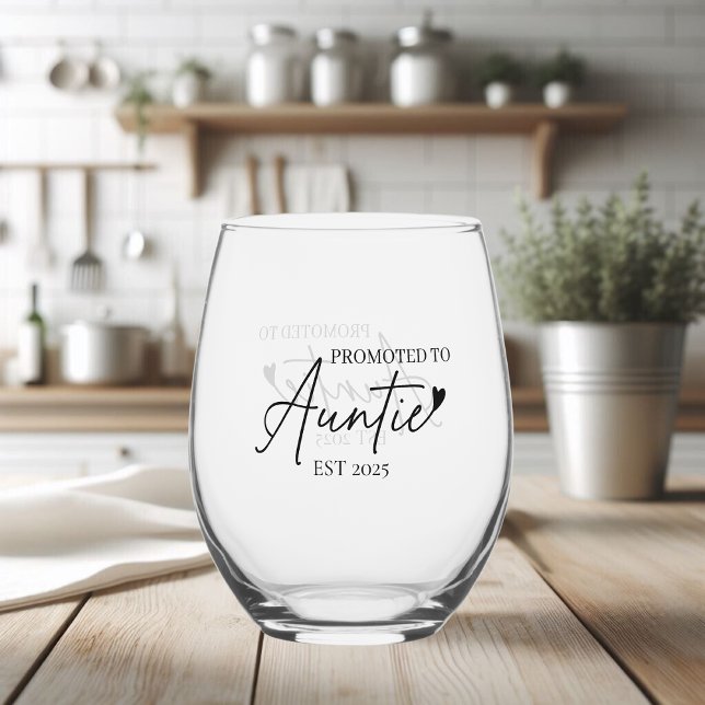 Verre À Vin Sans Pied Promoté à Tante EST Cadeau (Créateur téléchargé)