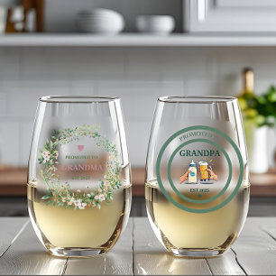 Verre À Vin Sans Pied Promu à Grand-mère et Grand-père 2025