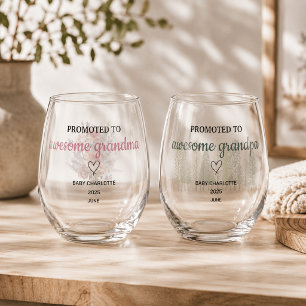 Verre À Vin Sans Pied Promus Grands-parents Personnalisés Incroyables