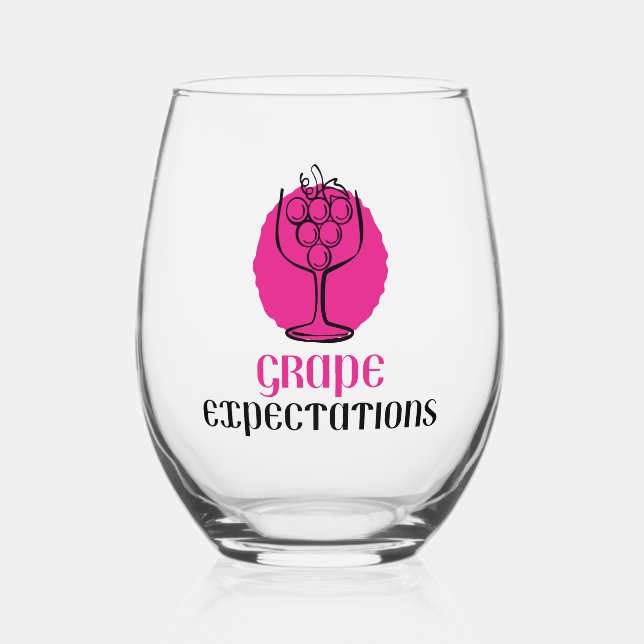 Verre À Vin Sans Pied Raisin d'Espoir (Recto)