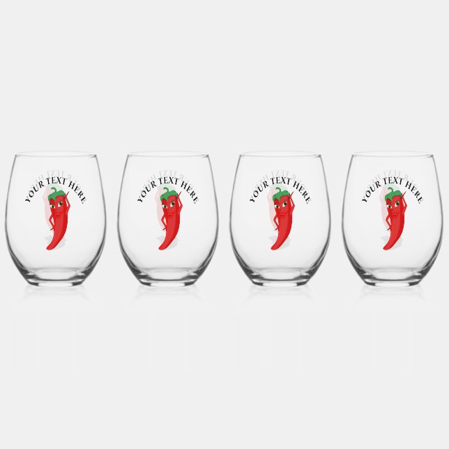Verre À Vin Sans Pied Red Hot Pepper Diva (Dos)