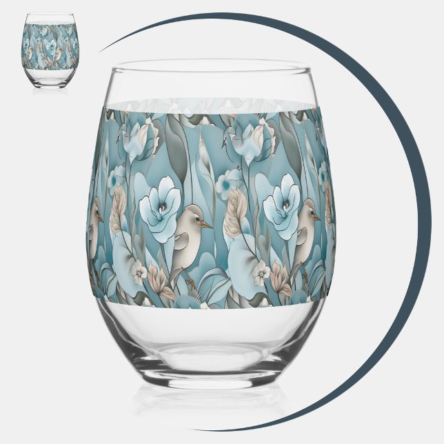 Verre À Vin Sans Pied Reflet de pyramide (Pyramid Reflection Stemless Wine Glass (Front & Left)
)