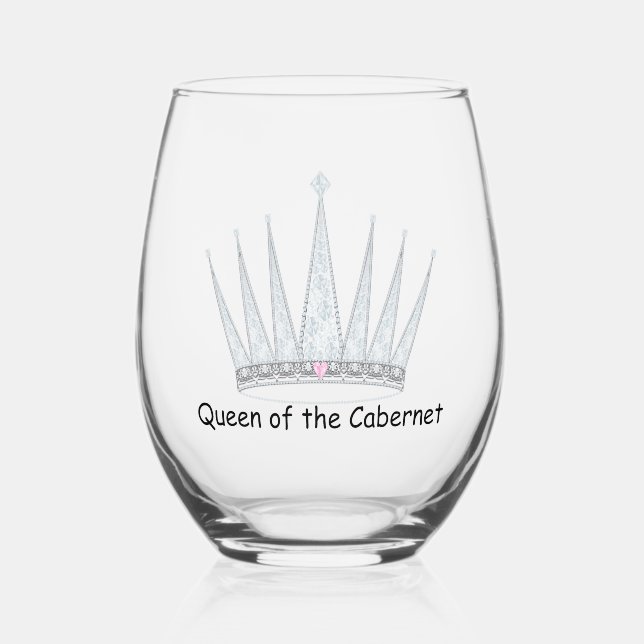 Verre À Vin Sans Pied Reine du Cabernet  (Recto)