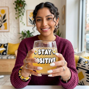Verre À Vin Sans Pied Restez Positif