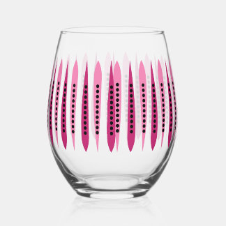 Verre À Vin Sans Pied Rétro rose minimal inspiré