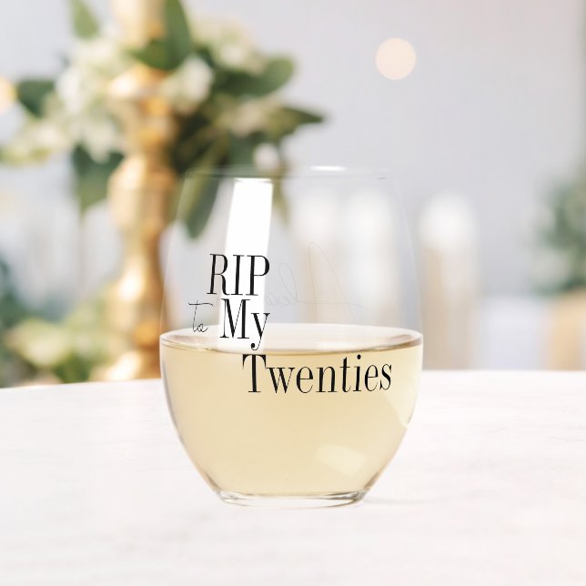 Verre À Vin Sans Pied RIP 20s 30th Birthday Party Favor (Insitu (Mariage))