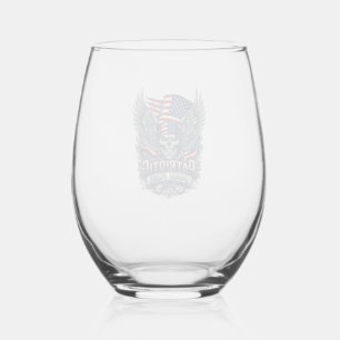 Verre À Vin Sans Pied Rocker du bandana patriotique Méta musique Old Glo