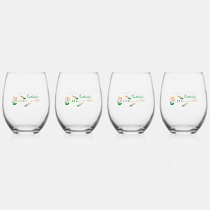 Verre À Vin Sans Pied Rose personnalisée avec drapeau irlandais