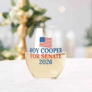 Verre À Vin Sans Pied Roy Cooper pour le Sénat Élection du parti 2026