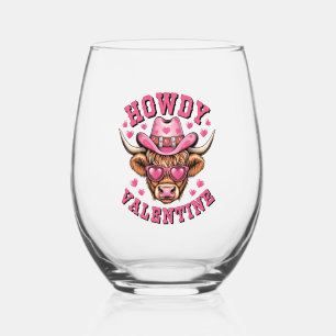 Verre À Vin Sans Pied Salut Saint-Valentin Vache Saint-Valentin Coquette