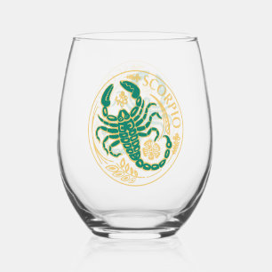 Verre À Vin Sans Pied Scorpion du Zodiac