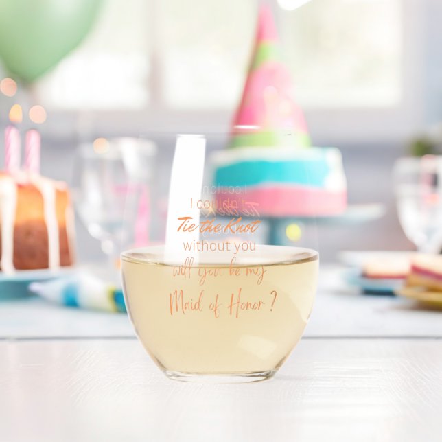 Verre À Vin Sans Pied Serez-vous ma servante d'honneur ? verre de vin (Insitu (Anniversaire))