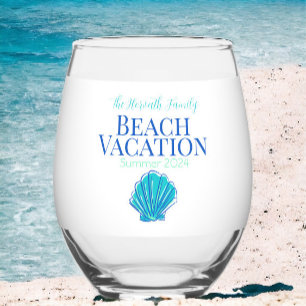 Verre À Vin Sans Pied Shell Custom Beach Cruise Réunion Vacances