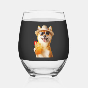 Verre À Vin Sans Pied Shiba Inu    