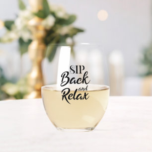 Verre À Vin Sans Pied Siège en arrière et détendez-vous