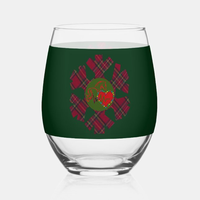 Verre À Vin Sans Pied Single Plaid Snowflake Glassware (Recto)