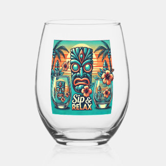 Verre À Vin Sans Pied Sip & Relax Verrerie Tiki