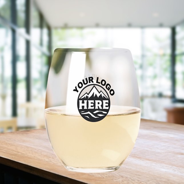 Verre À Vin Sans Pied Site Web du logo d'entreprise (Créateur téléchargé)