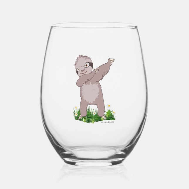 Verre À Vin Sans Pied Sloth Dabs (Recto)