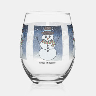 Verre À Vin Sans Pied Snowman avec BG - Vins