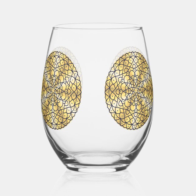 Verre À Vin Sans Pied Soleil céleste (Recto)