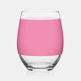 Verre À Vin Sans Pied Solid Bright Roe Pink Glass