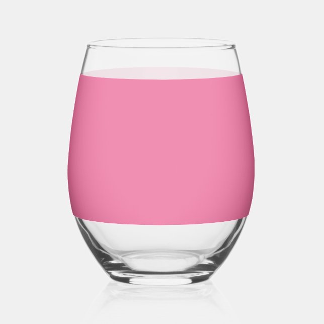 Verre À Vin Sans Pied Solid Bright Roe Pink Glass (Recto)
