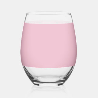 Verre À Vin Sans Pied Solid Soft Blush Pink Glass