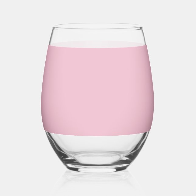 Verre À Vin Sans Pied Solid Soft Blush Pink Glass (Recto)