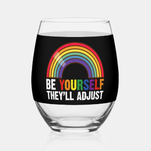Verre À Vin Sans Pied Soyez vous-même Ils régleront le Gay pride arc-en-