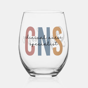 Verre À Vin Sans Pied Spécialiste en soins infirmiers cliniques Retro-CN