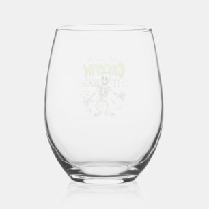 Verre À Vin Sans Pied Squelette de véritable araignée d'Halloween de cré