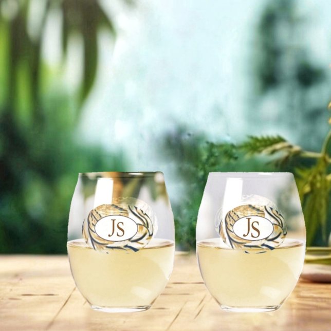 Verre À Vin Sans Pied Stripes ovales-JS (Chilled wine is enhanced by the luxurious look of these Oval Stripes JS Stemless Wine Glasses!)
