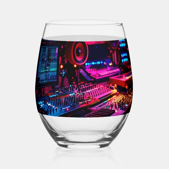 Verre À Vin Sans Pied Studio de Musique à Domicile (Recto)
