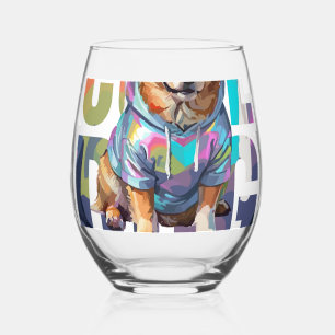 Verre À Vin Sans Pied Style de chien cool