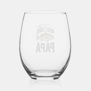 Verre À Vin Sans Pied Super Papa Rétro Design Vectoriel de Pêche_1