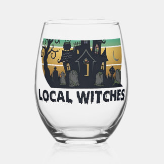 Verre À Vin Sans Pied Support Tour Local Witches Halloween Haunted House