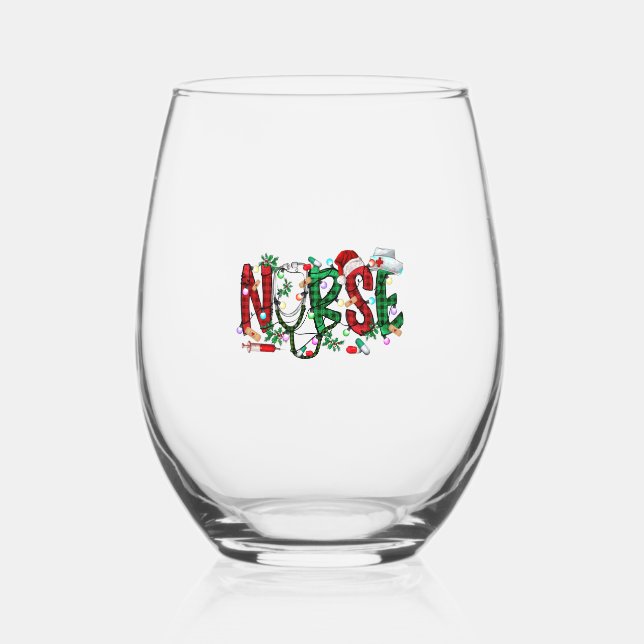 Verre À Vin Sans Pied Sweatshirt de Noël (Recto)