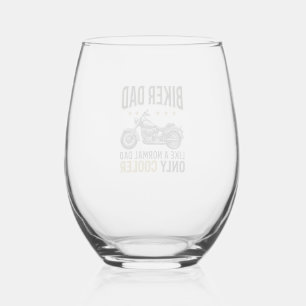 Verre À Vin Sans Pied T-shirt avec citation de moto vintage pour papa mo
