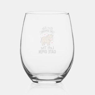 Verre À Vin Sans Pied T-shirt design de gravure vintage de vache drôle p