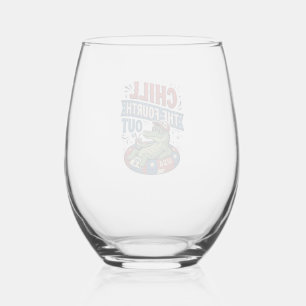 Verre À Vin Sans Pied T-shirt drôle d'alligator pour le quatre juillet