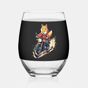 Verre À Vin Sans Pied T-Shirt Drôle, Shiba Inu, Moto, Chien, Marionnette
