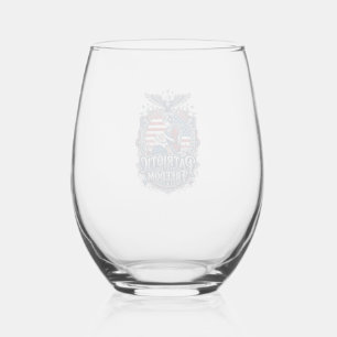 Verre À Vin Sans Pied T-Shirt Graphique Vectoriel Broderie Croisée Patri