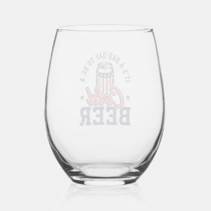 Verre À Vin Sans Pied T-shirt vectoriel vintage de bière froide patrioti