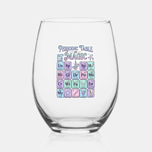 Verre À Vin Sans Pied Table périodique licorne de magie conception graph