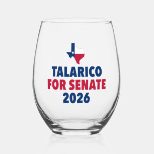 Verre À Vin Sans Pied Talarico pour le Sénat Élection 2026 Texas
