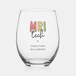 Verre À Vin Sans Pied Technologie IRM de nom personnalisé   Cadeaux de t