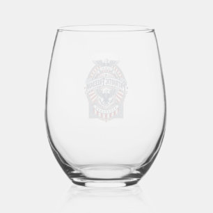 Verre À Vin Sans Pied Tee-shirt graphique vectoriel USA Foi patriotique