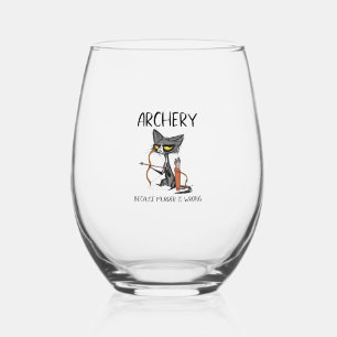 Verre À Vin Sans Pied Tir à l'arc parce que le meurtre est faux