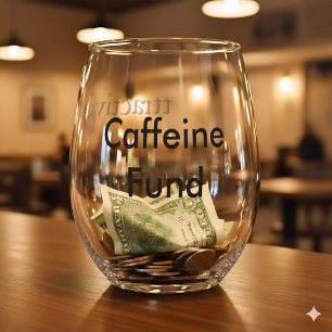 Verre À Vin Sans Pied Tirelire Bar à Café pour Maison de Café ou Café